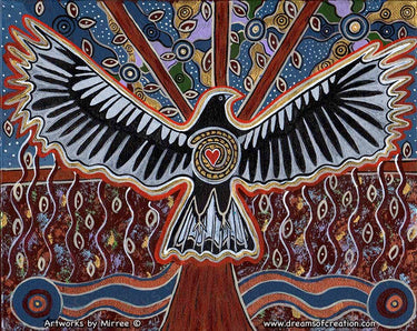Magpie Dreaming Contempoary Aboriginal Art Original Painting by Mirree